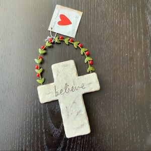 NWT Sandra Magsamen by Dept 56 “Believe” Cross